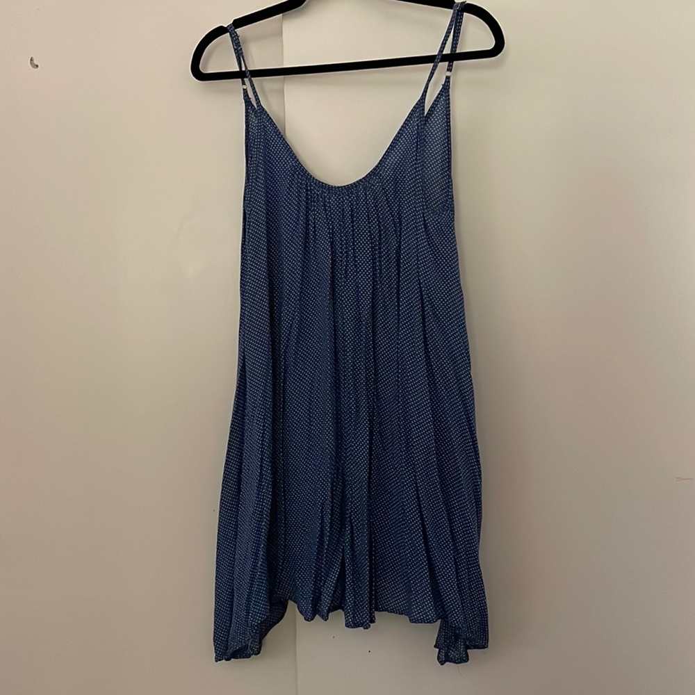 Blue polka dot dress